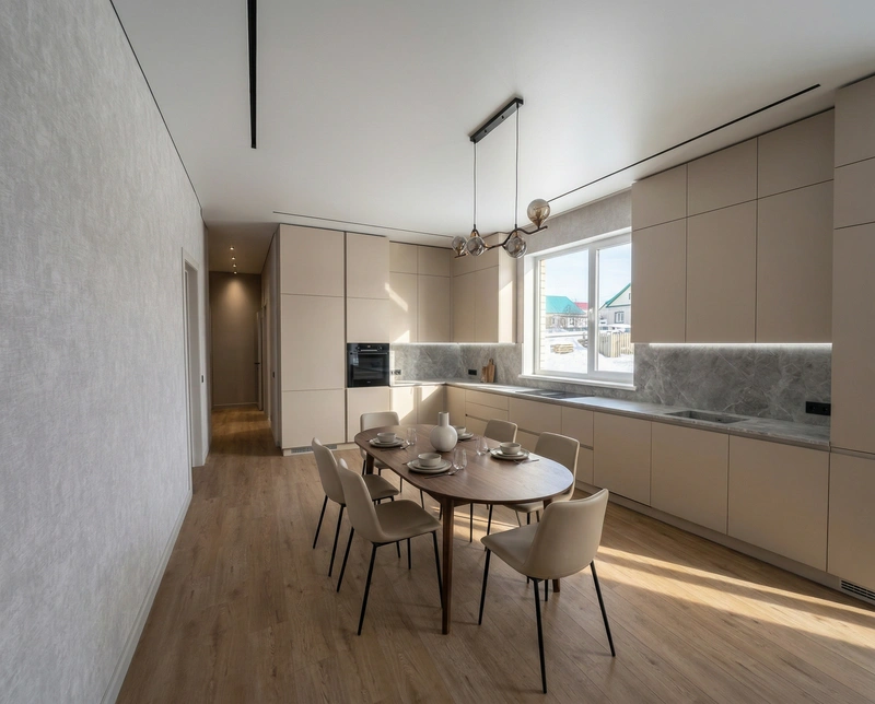 Дизайн кухни в стиле Минимализм — фото интерьера от нейросети RoomGPT