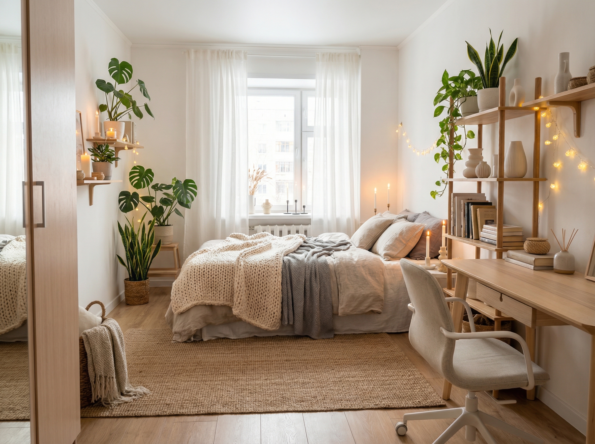 Дизайн гостиной в стиле Хюгге — фото интерьера от нейросети RoomGPT