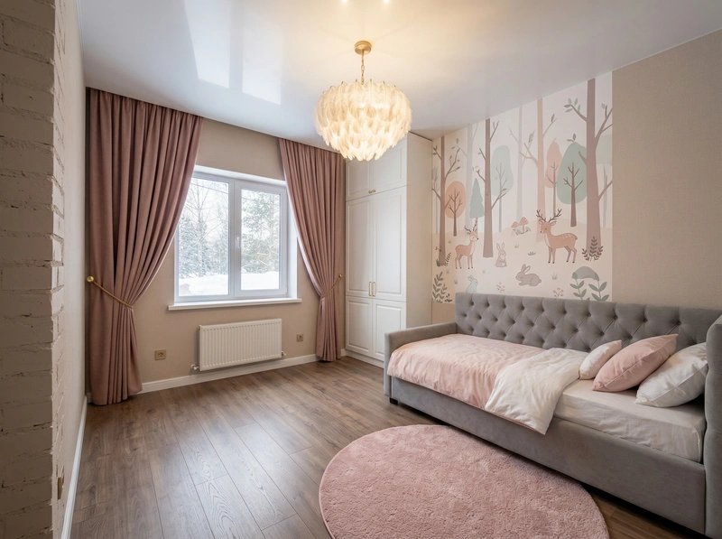 Дизайн интерьера в стиле Классика — Детская от нейросети RoomGPT