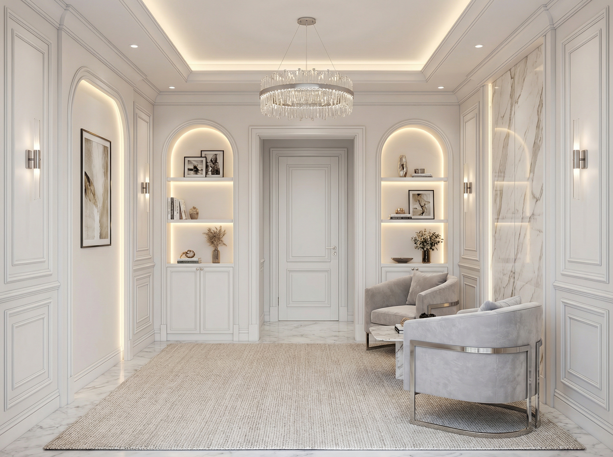 Дизайн гостиной в стиле Классика — фото интерьера от нейросети RoomGPT