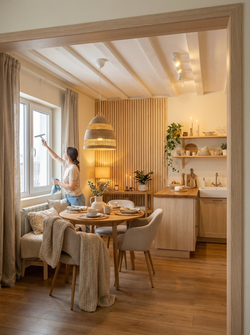 Дизайн интерьера в стиле Хюгге — Кухня от нейросети RoomGPT