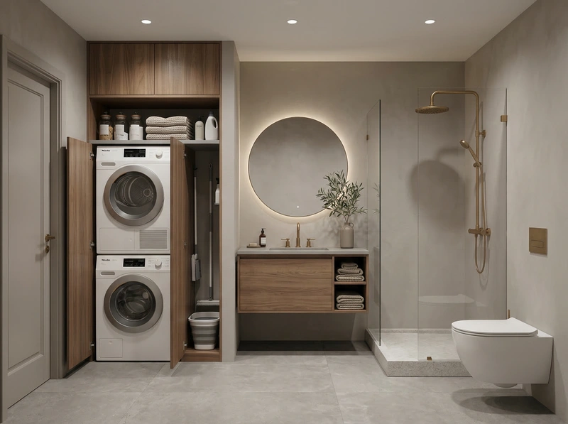 Дизайн ванной в стиле Классика — фото интерьера от нейросети RoomGPT