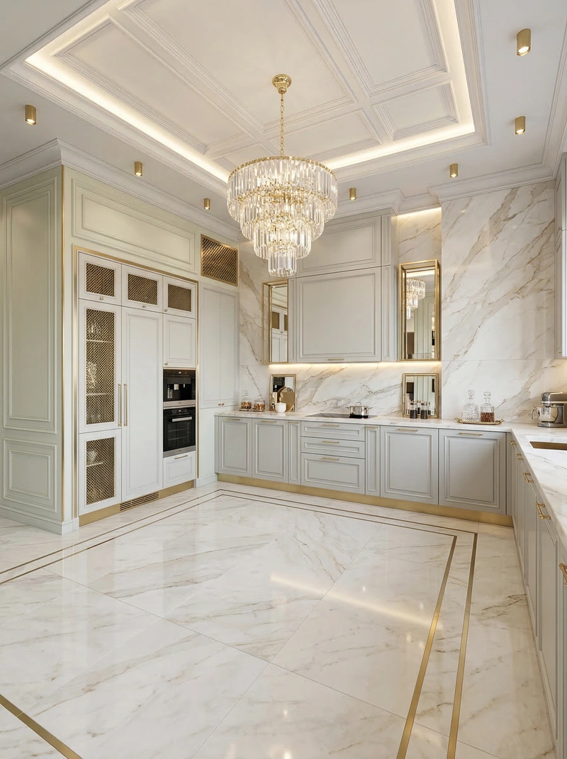 Дизайн кухни в стиле Неоклассика — фото интерьера от нейросети RoomGPT