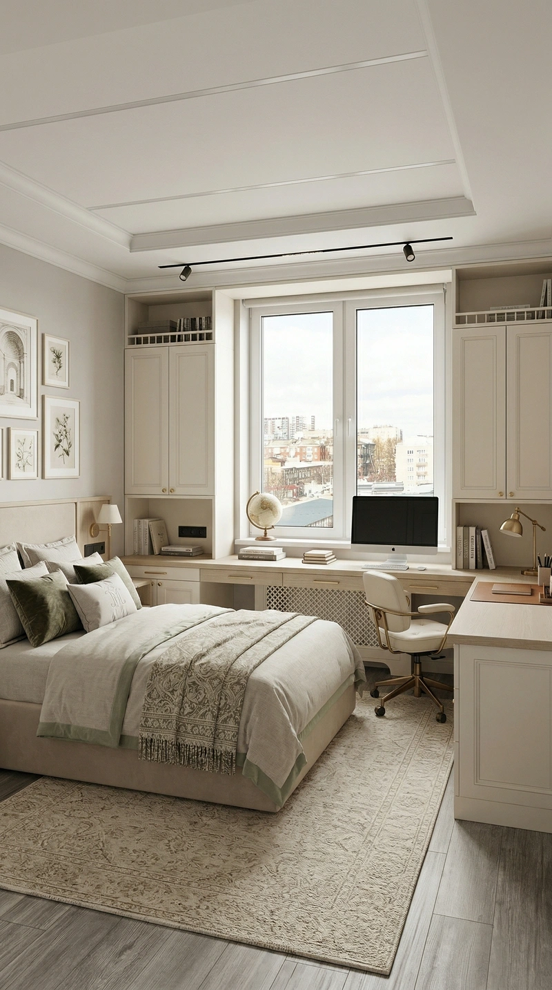 Дизайн спальни в стиле Классика — фото интерьера от нейросети RoomGPT