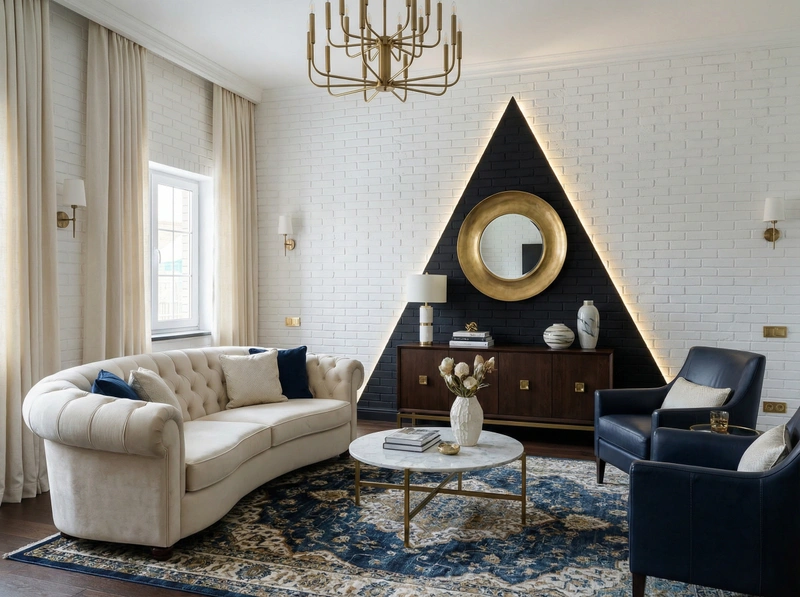 Дизайн интерьера в стиле Классика — Гостиная от нейросети RoomGPT