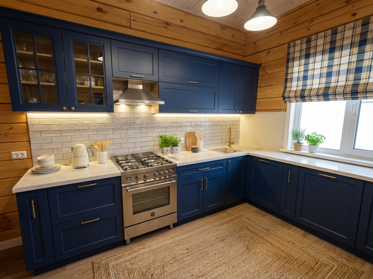 Дизайн кухни в стиле Британский — фото интерьера от нейросети RoomGPT