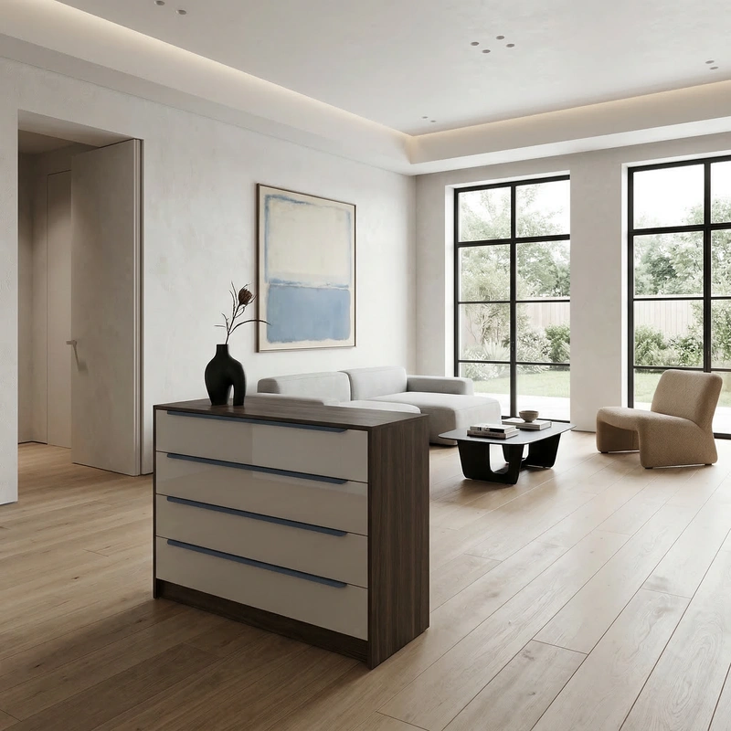 Дизайн интерьера в стиле Минимализм — Гостиная от нейросети RoomGPT