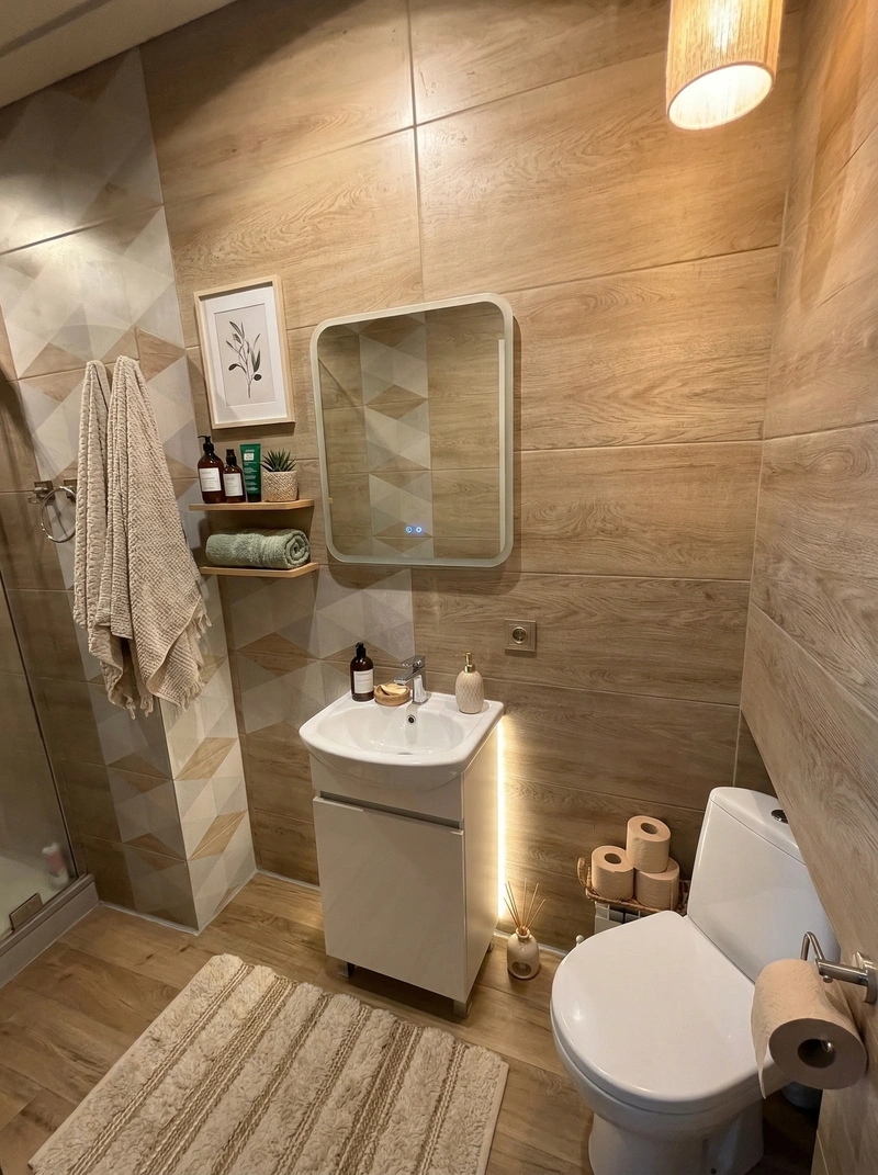 Дизайн ванной в стиле Без стиля — фото интерьера от нейросети RoomGPT