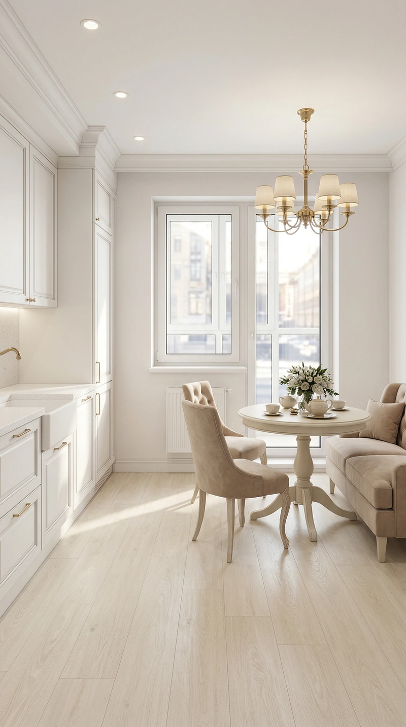 Дизайн интерьера в стиле Классика — Кухня от нейросети RoomGPT