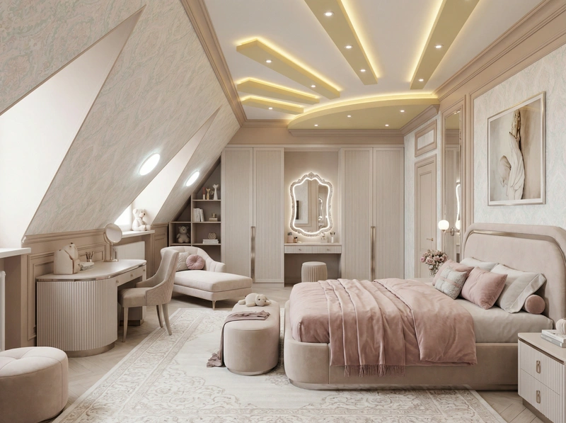 Дизайн интерьера в стиле Неоклассика — Детская от нейросети RoomGPT