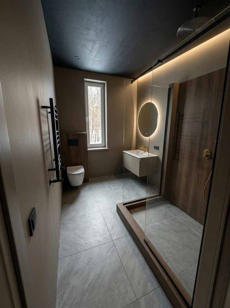 Дизайн ванной в стиле Минимализм — фото интерьера от нейросети RoomGPT