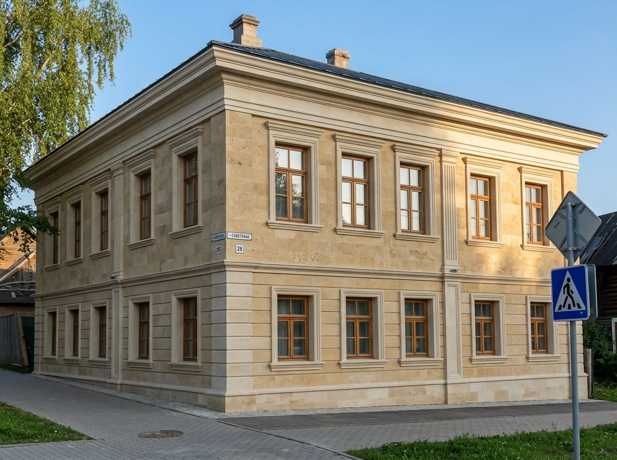 Дизайн фасада в стиле Классика — Фасад от нейросети RoomGPT