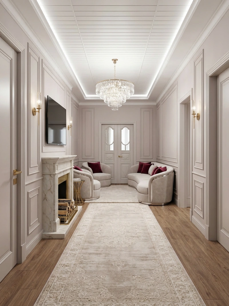 Дизайн интерьера в стиле Неоклассика — Гостиная от нейросети RoomGPT