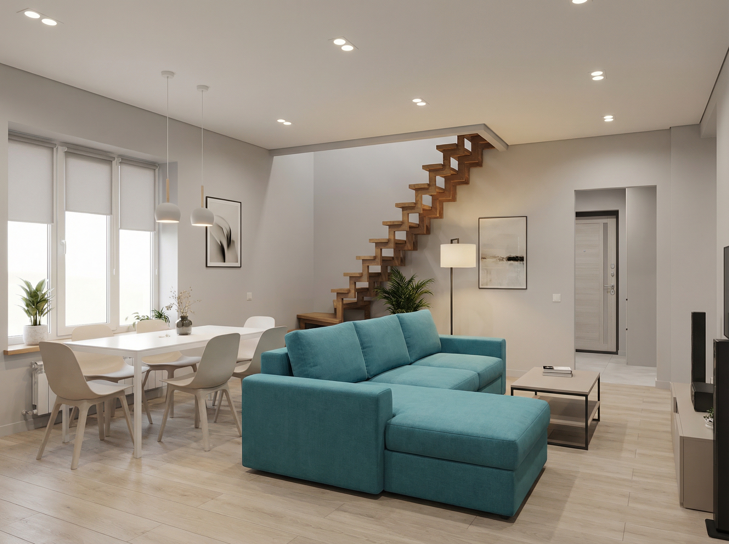 Дизайн гостиной в стиле Минимализм — фото интерьера от нейросети RoomGPT