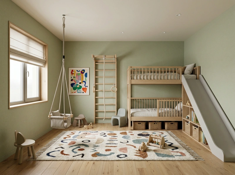 Дизайн интерьера в стиле Эклектика — Детская от нейросети RoomGPT