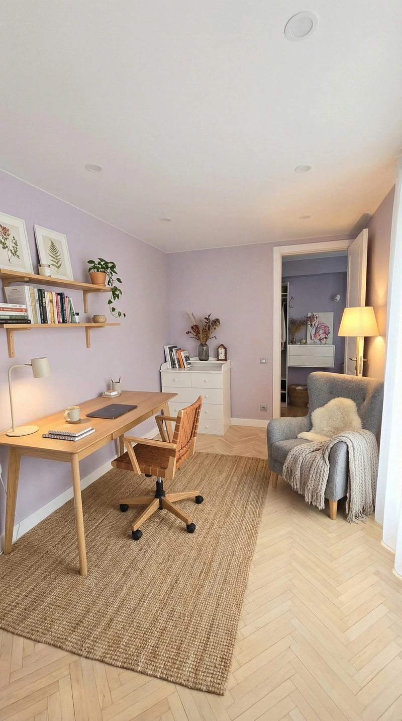 Дизайн интерьера в стиле Хюгге — Кабинет от нейросети RoomGPT