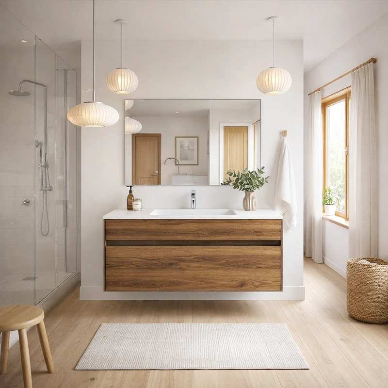 Дизайн интерьера в стиле Сканди — Ванная от нейросети RoomGPT