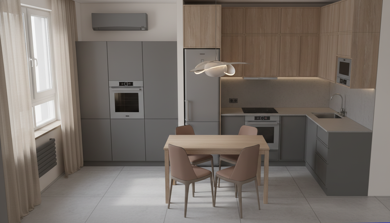 Дизайн кухни в стиле Минимализм — фото интерьера от нейросети RoomGPT