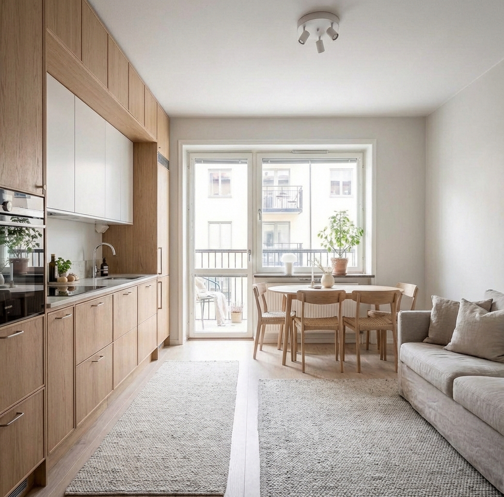 Дизайн ванной в стиле Сканди — фото интерьера от нейросети RoomGPT