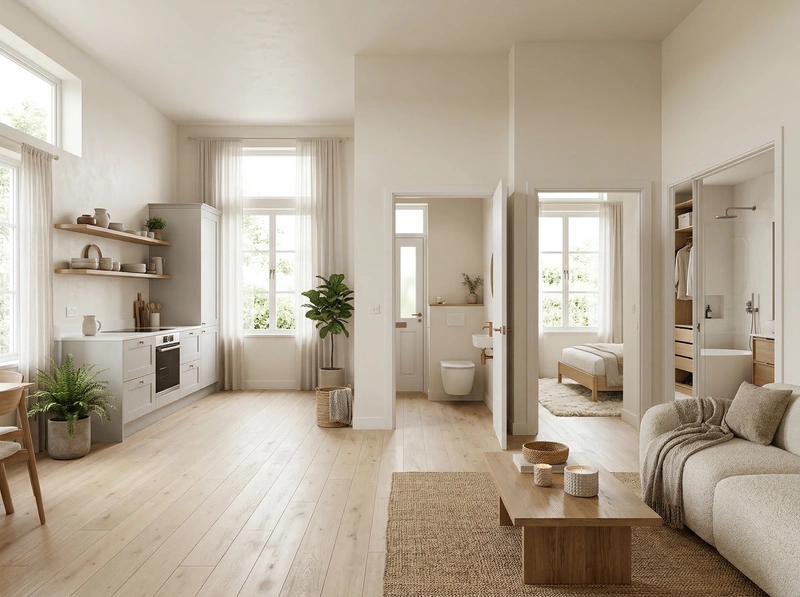 Дизайн интерьера в стиле Хюгге — Гостиная от нейросети RoomGPT