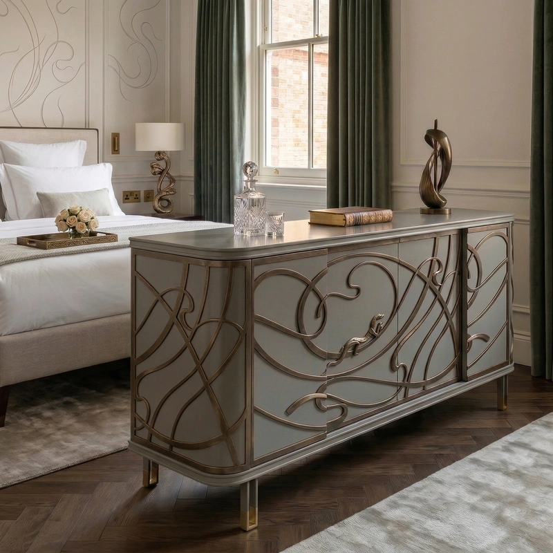 Дизайн спальни в стиле Классика — фото интерьера от нейросети RoomGPT