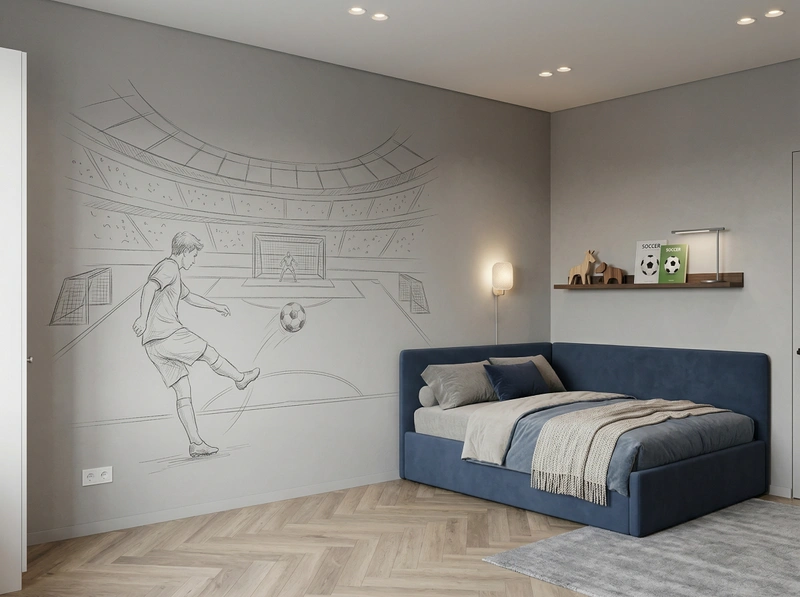 Дизайн детской в стиле Минимализм — фото интерьера от нейросети RoomGPT