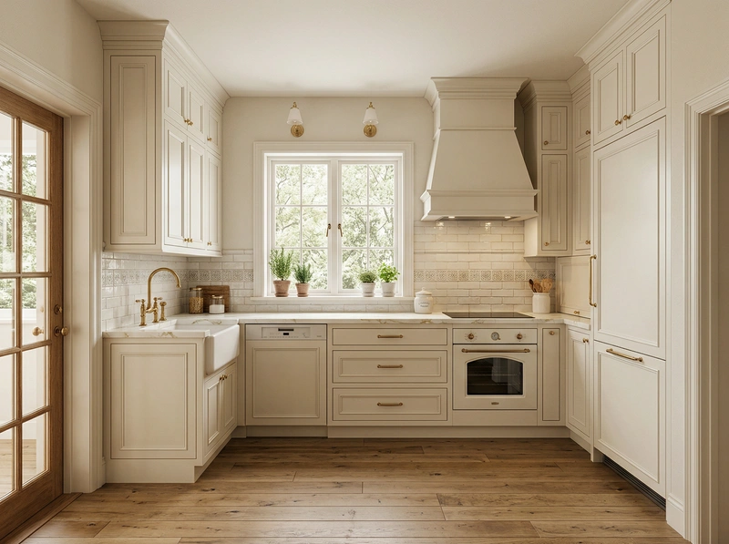 Дизайн интерьера в стиле Классика — Кухня от нейросети RoomGPT