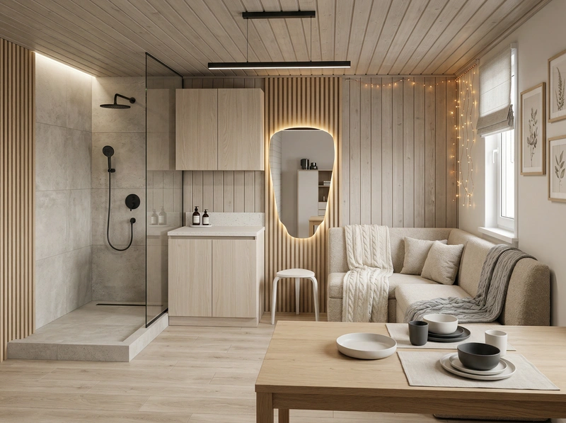 Дизайн интерьера в стиле Хюгге — Кухня от нейросети RoomGPT