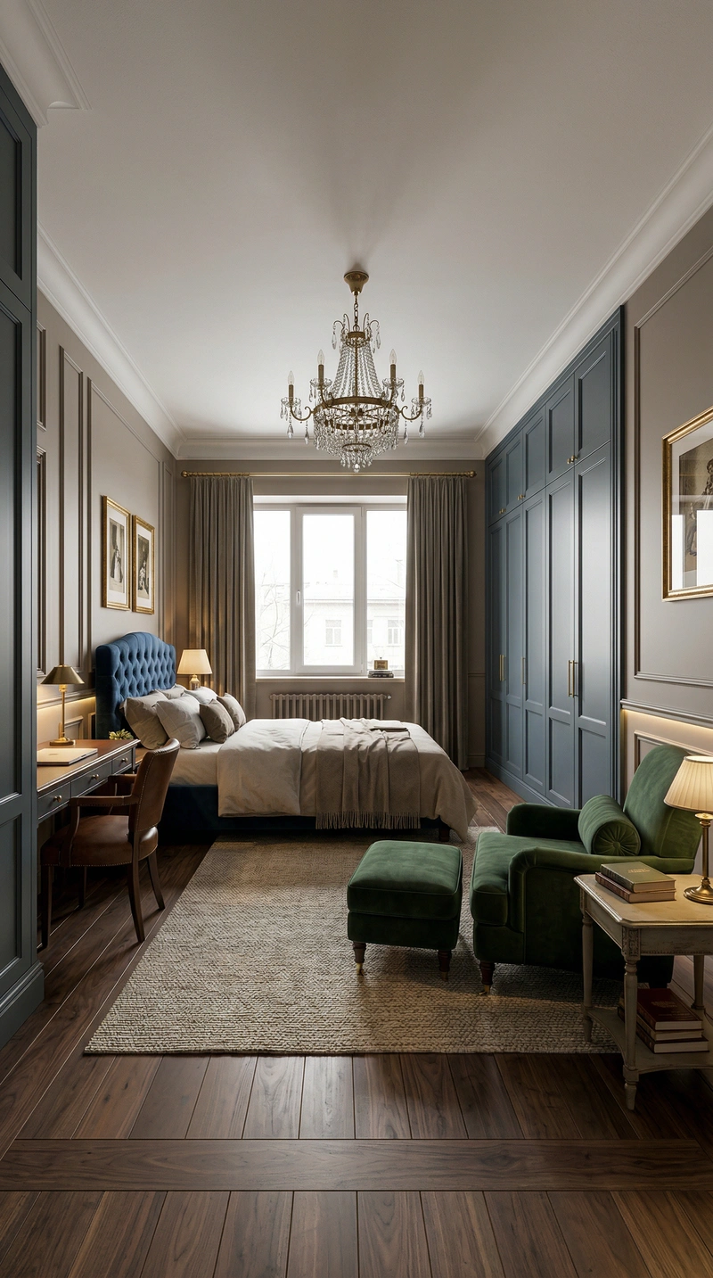 Дизайн интерьера в стиле Классика — Спальня от нейросети RoomGPT