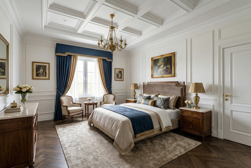 Дизайн интерьера в стиле Классика — Спальня от нейросети RoomGPT