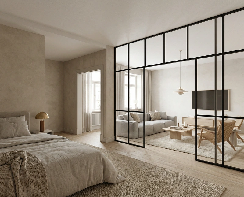 Дизайн интерьера в стиле Хюгге — Гостиная от нейросети RoomGPT