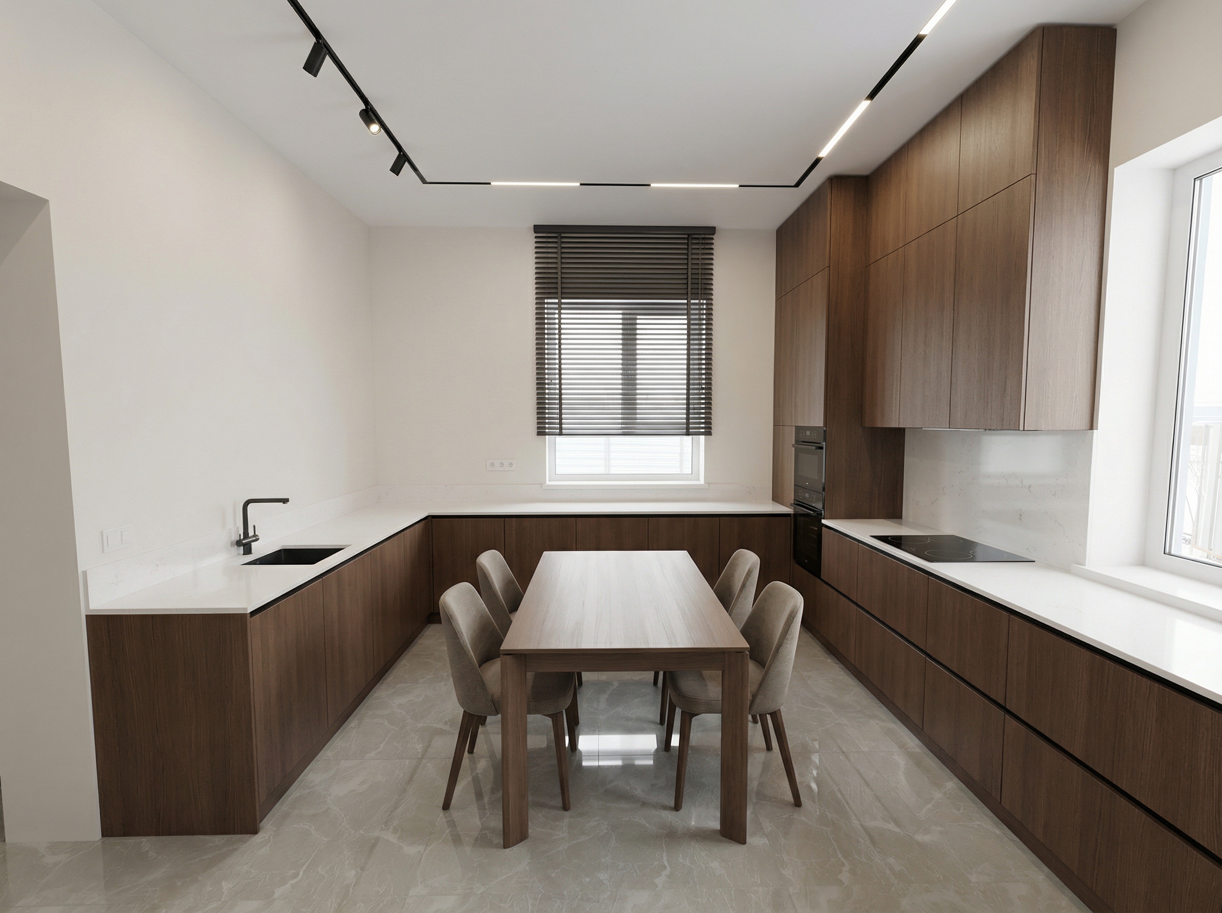 Дизайн кухни в стиле Минимализм — фото интерьера от нейросети RoomGPT