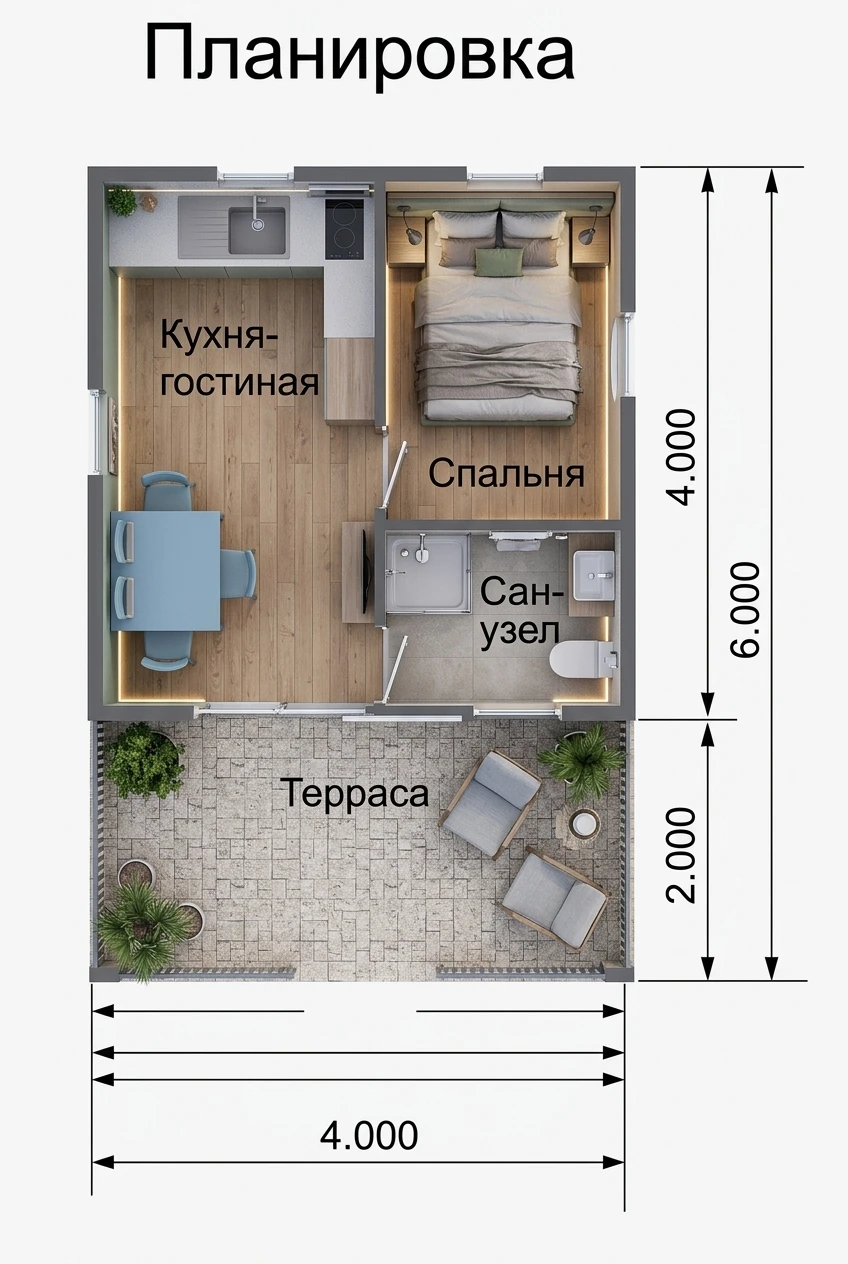 Дизайн гостиной в стиле Без стиля — фото интерьера от нейросети RoomGPT