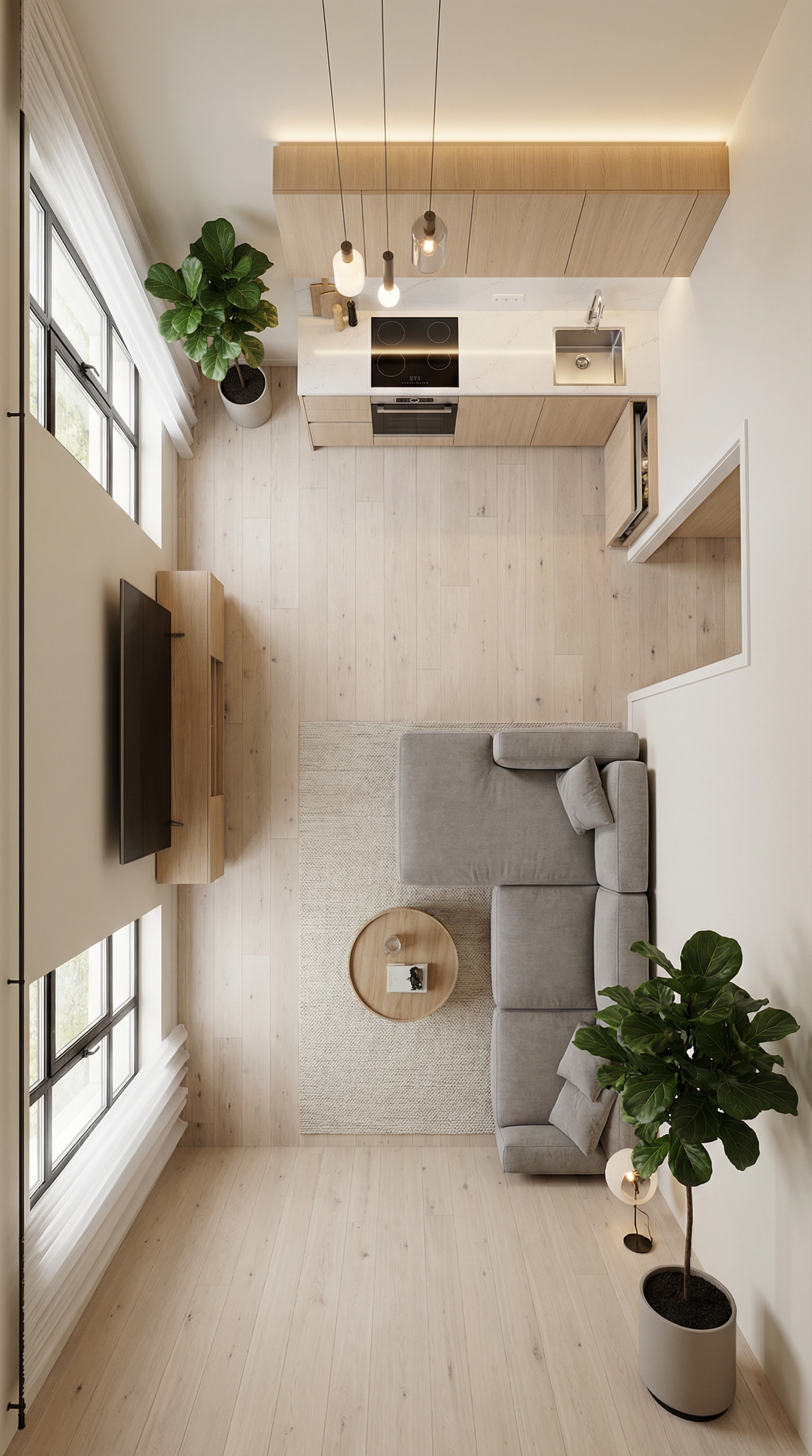 Дизайн гостиной в стиле Минимализм — фото интерьера от нейросети RoomGPT