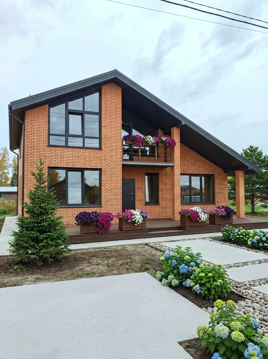 Дизайн участка в стиле Контемпорари — фото участка от нейросети RoomGPT
