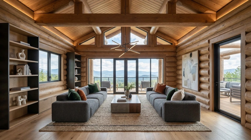 Дизайн гостиной в стиле Контемпорари — фото интерьера от нейросети RoomGPT