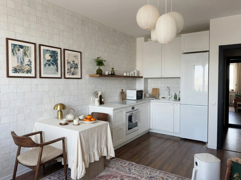 Дизайн кухни в стиле Эклектика — фото интерьера от нейросети RoomGPT