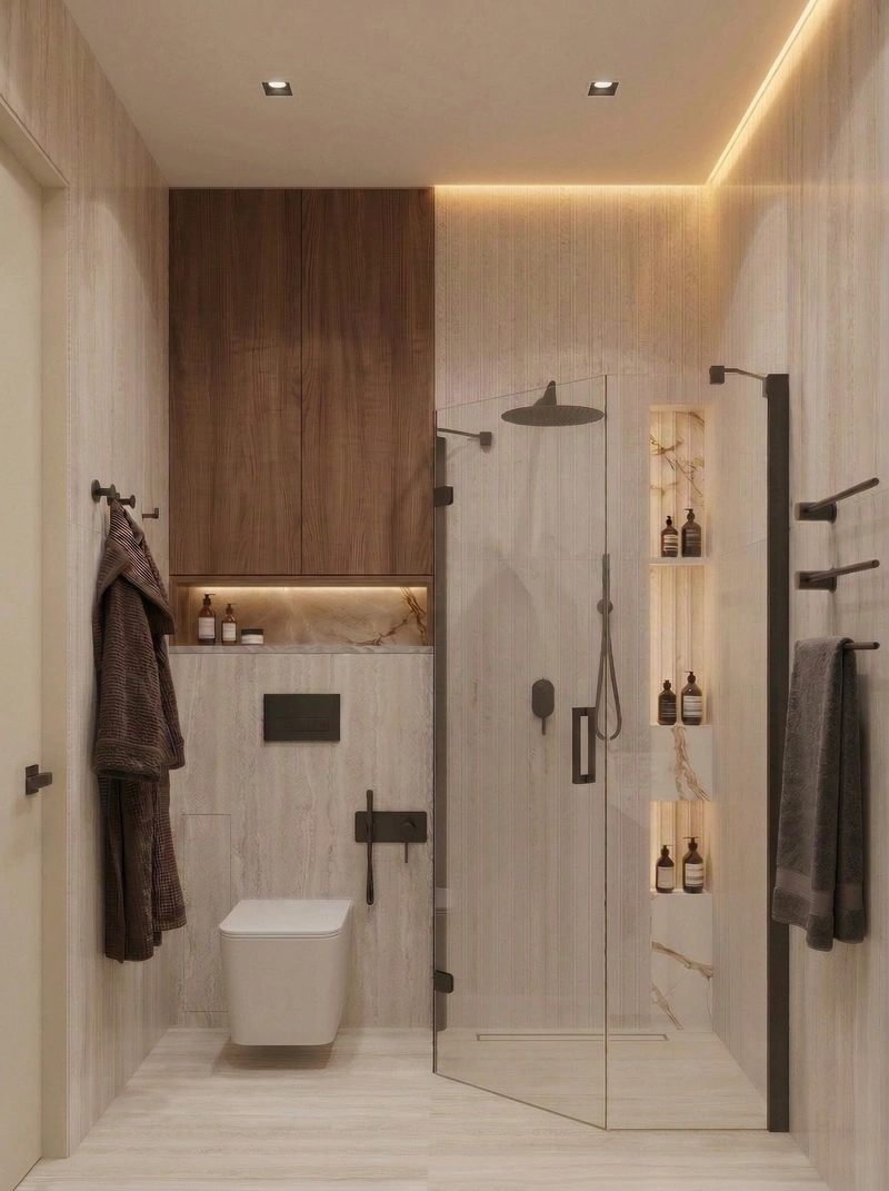 Дизайн ванной в стиле Минимализм — фото интерьера от нейросети RoomGPT