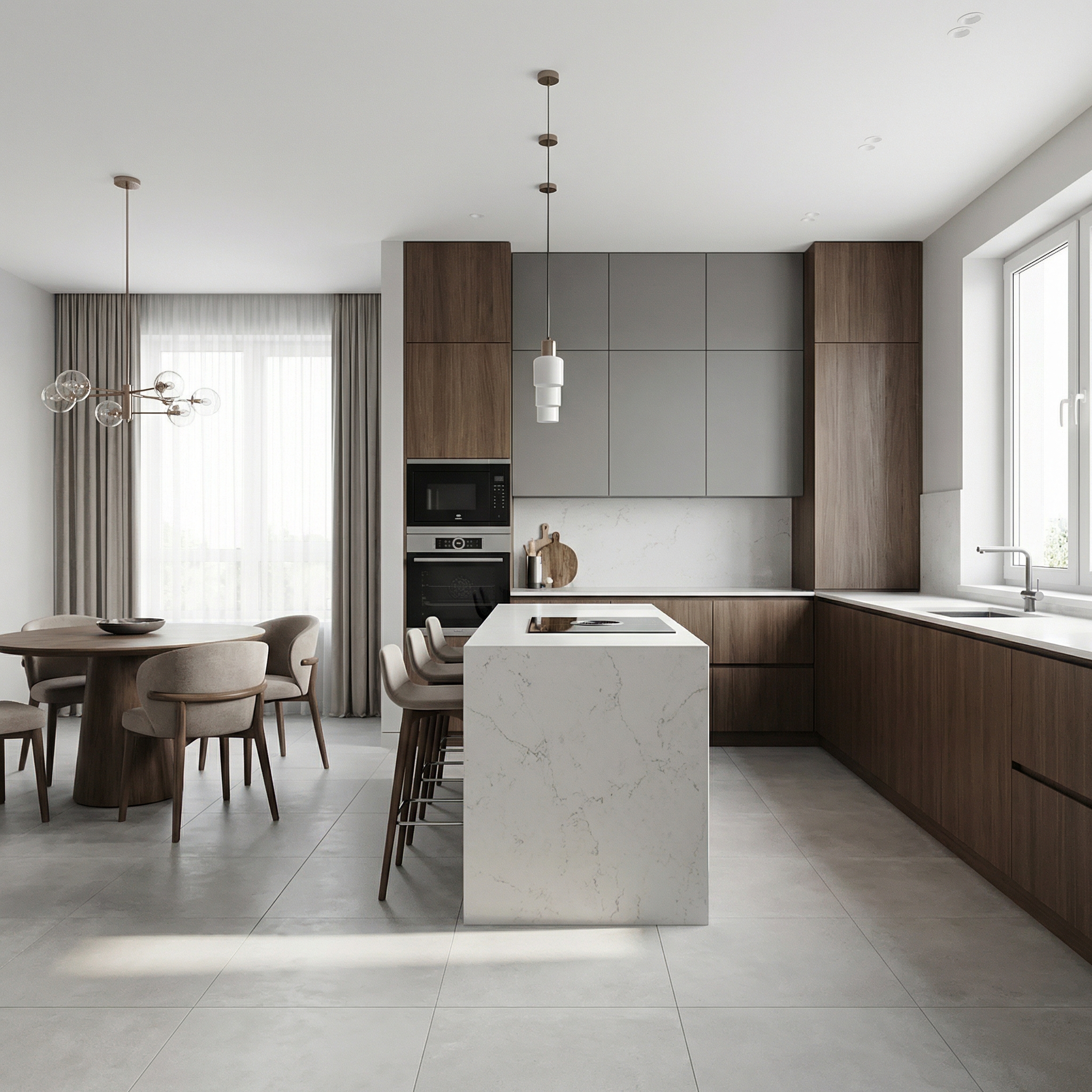 Дизайн кухни в стиле Минимализм — фото интерьера от нейросети RoomGPT