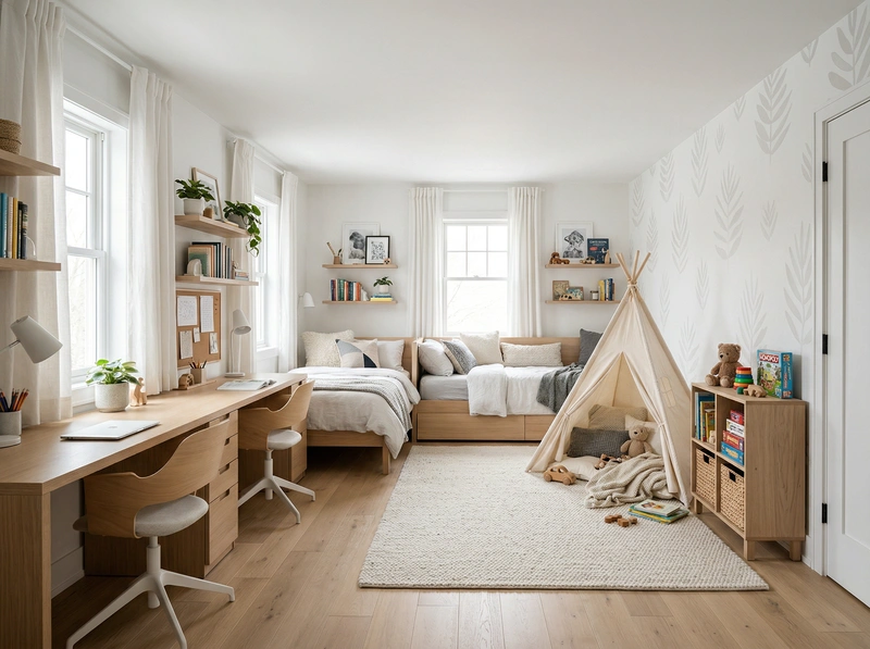 Дизайн интерьера в стиле Хюгге — Детская от нейросети RoomGPT