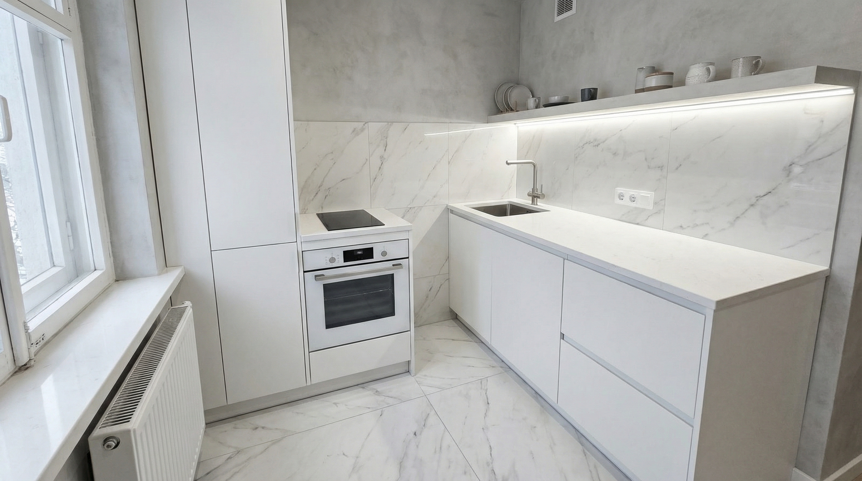 Дизайн кухни в стиле Минимализм — фото интерьера от нейросети RoomGPT