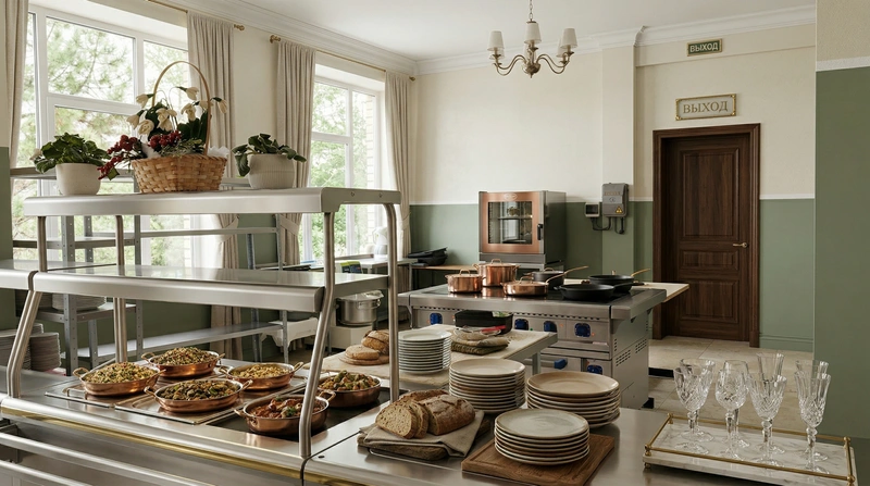 Дизайн кухни в стиле Классика — фото интерьера от нейросети RoomGPT