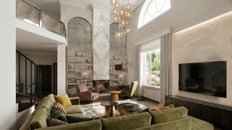 Дизайн гостиной в стиле Без стиля — фото интерьера от нейросети RoomGPT