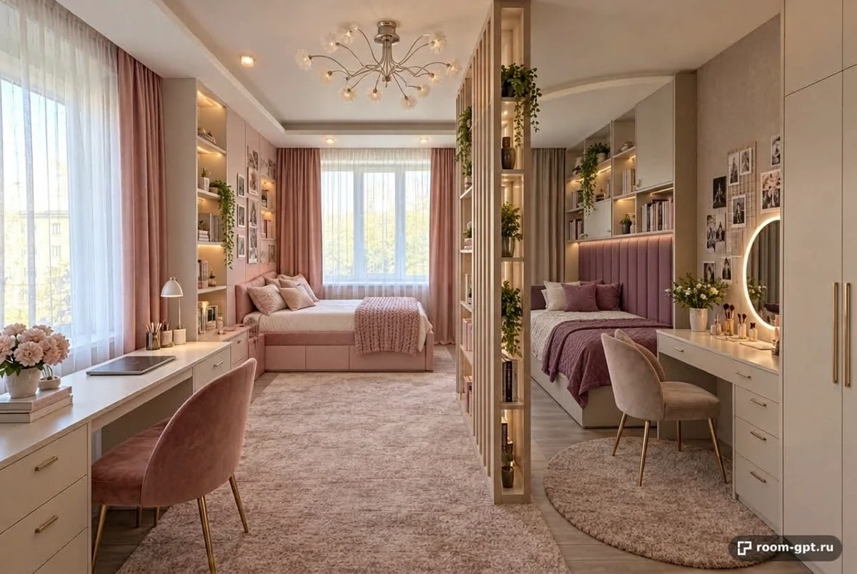 Дизайн детской в стиле Классика — фото интерьера от нейросети RoomGPT