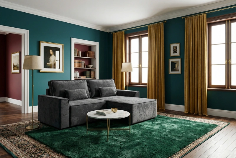 Дизайн гостиной в стиле Британский — фото интерьера от нейросети RoomGPT