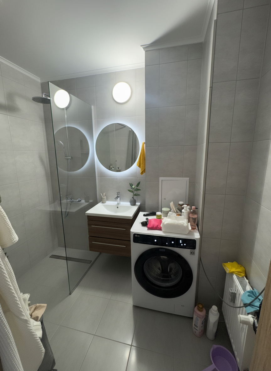 Дизайн ванной в стиле Минимализм — фото интерьера от нейросети RoomGPT