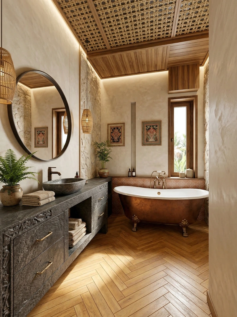 Дизайн ванной в стиле Без стиля — фото интерьера от нейросети RoomGPT