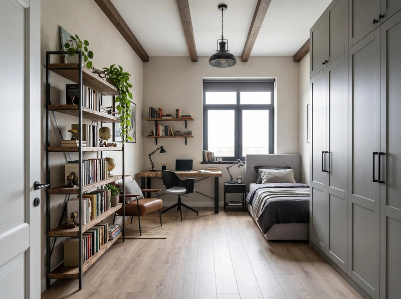 Дизайн детской в стиле Лофт — фото интерьера от нейросети RoomGPT