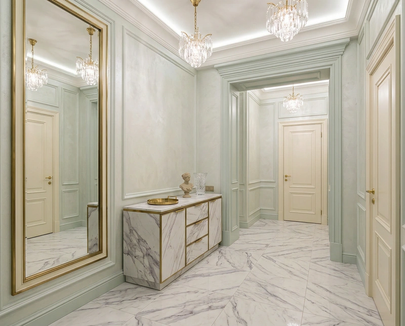 Дизайн интерьера в стиле Неоклассика — Прихожая от нейросети RoomGPT