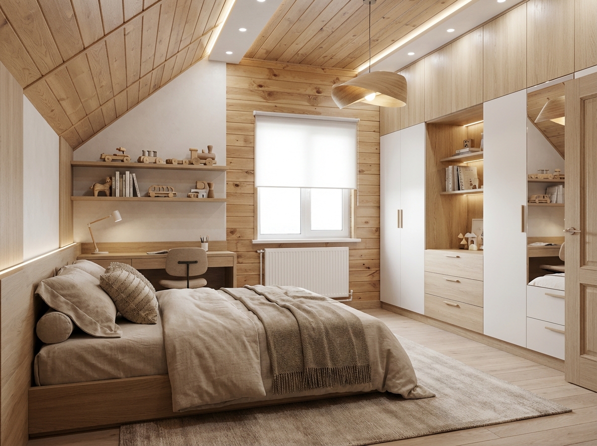 Дизайн детской в стиле Минимализм — фото интерьера от нейросети RoomGPT